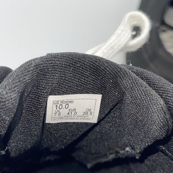 Vans Lace Up Shoes Skate Black Low Top Canvas Women’s Size 10 721356 - Picture 5 of 6